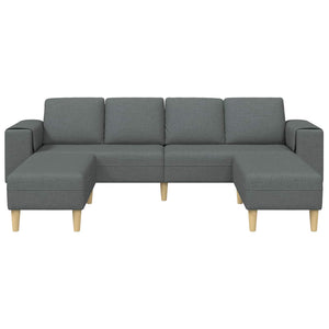 vidaXL Living Room Sofa 3 pcs Dark Grey Polyester