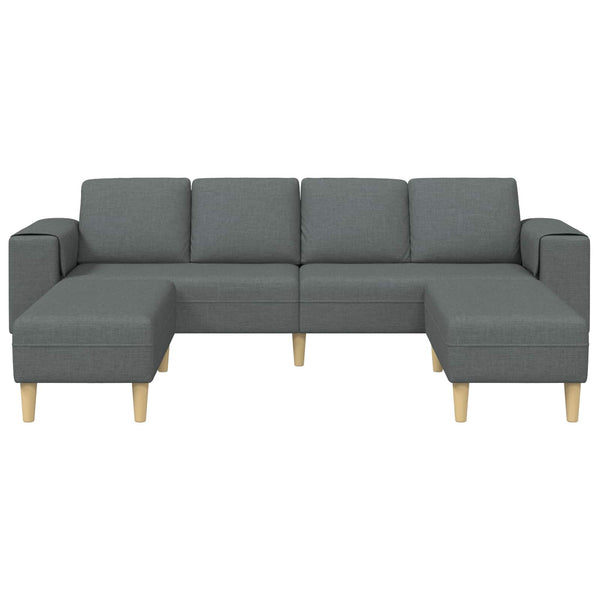 vidaXL Living Room Sofa 3 pcs Dark Grey Polyester