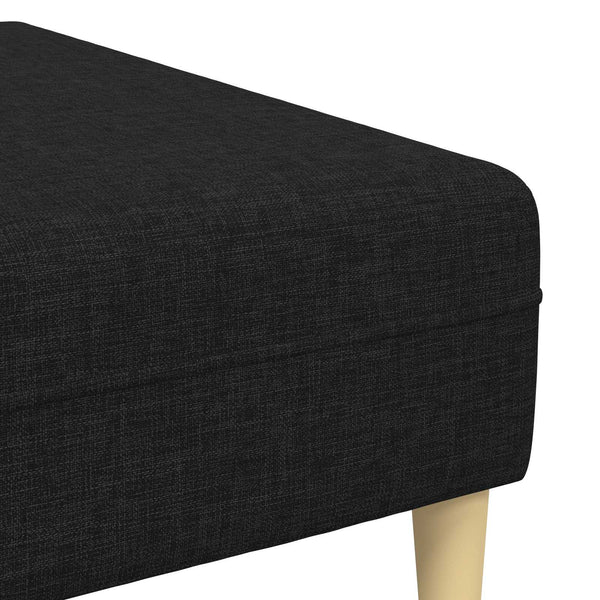 vidaXL Living Room Couch 3 pcs Black Polyester