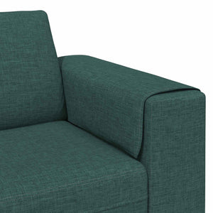 vidaXL Living Room Sofa 3 pcs Dark Green Polyester