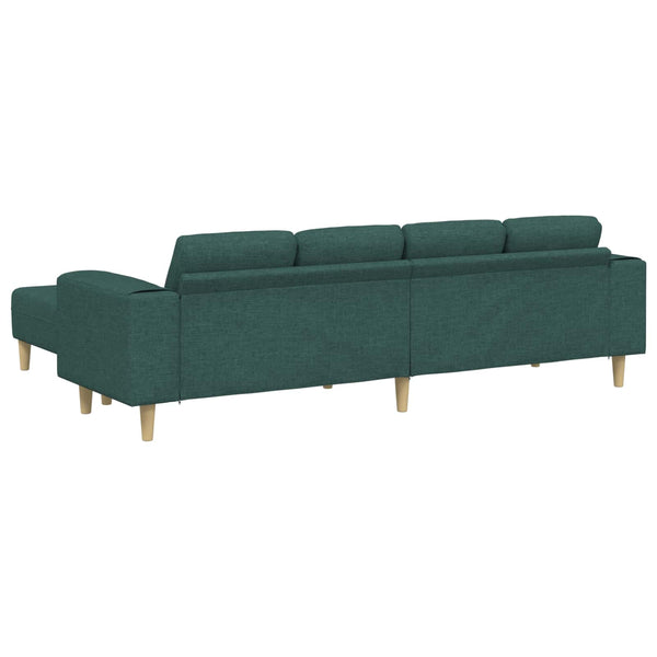 vidaXL Living Room Sofa 3 pcs Dark Green Polyester