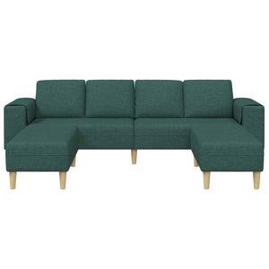 vidaXL Living Room Sofa 3 pcs Dark Green Polyester
