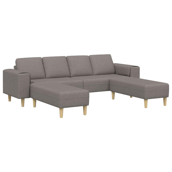vidaXL Living Room Sofa 3-piece Taupe Polyester