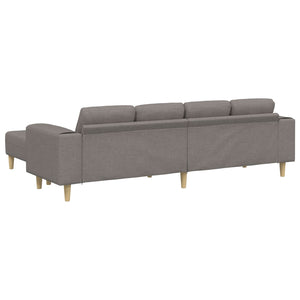 vidaXL Living Room Sofa 3-piece Taupe Polyester