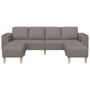 vidaXL Living Room Sofa 3-piece Taupe Polyester