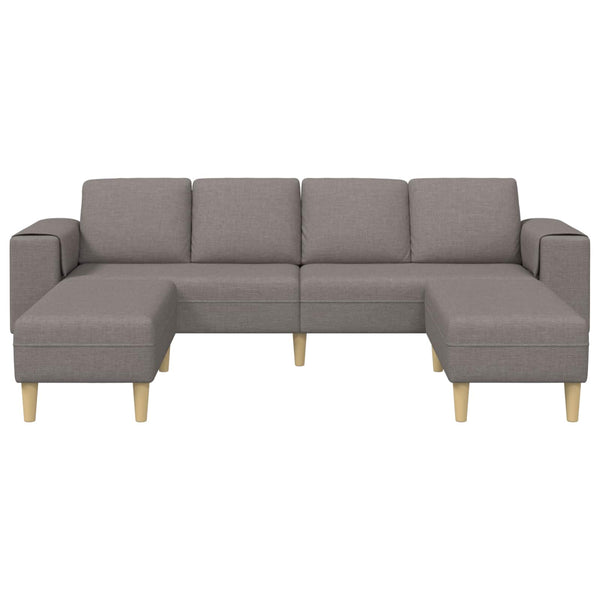 vidaXL Living Room Sofa 3-piece Taupe Polyester
