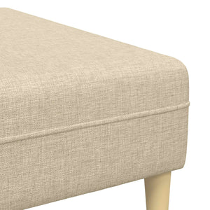 vidaXL Living Room Sofa 3-piece Cream Polyester