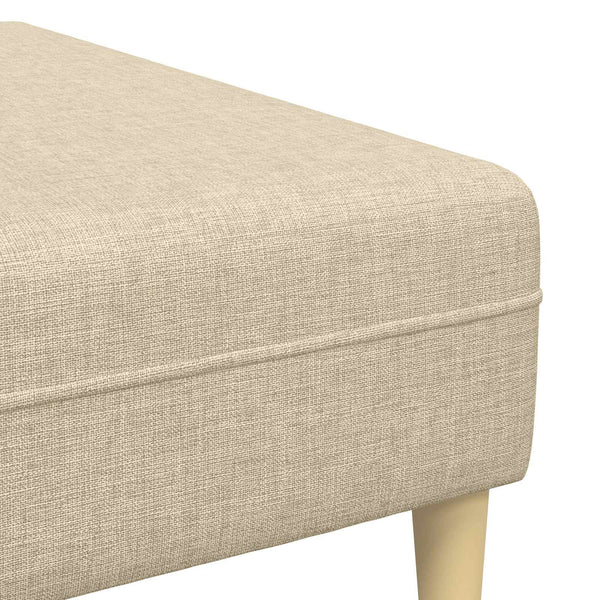 vidaXL Living Room Sofa 3-piece Cream Polyester