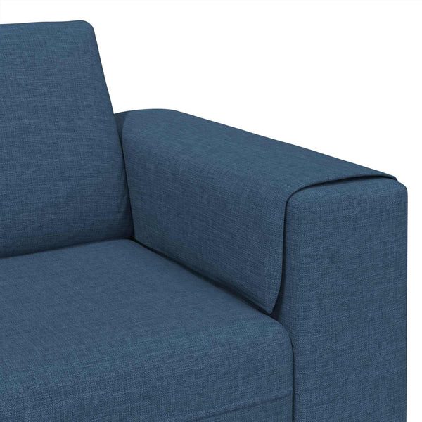 vidaXL Living Room Sofa 3 pcs Blue Polyester