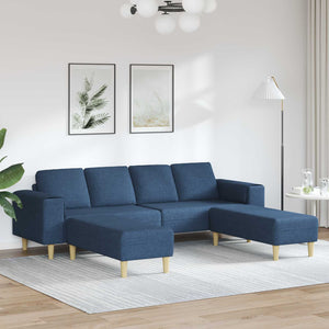 vidaXL Living Room Sofa 3 pcs Blue Polyester