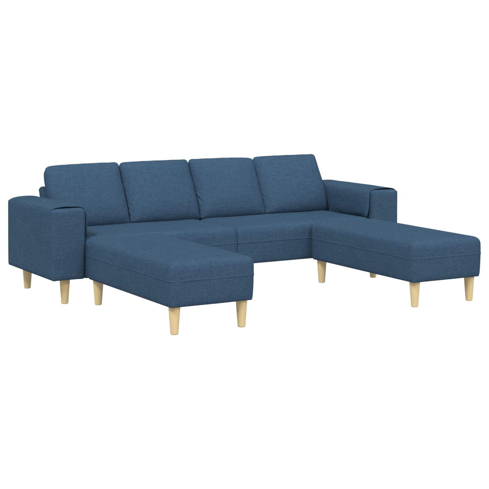 vidaXL Living Room Sofa 3 pcs Blue Polyester
