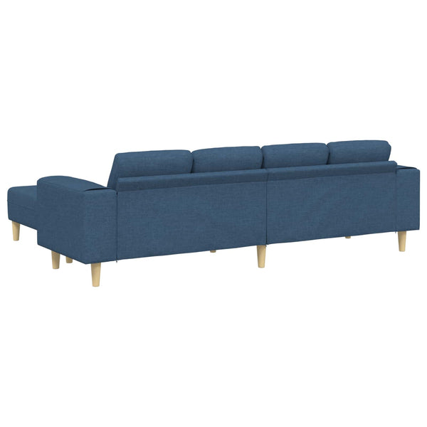 vidaXL Living Room Sofa 3 pcs Blue Polyester