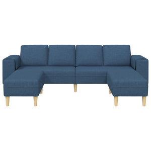 vidaXL Living Room Sofa 3 pcs Blue Polyester