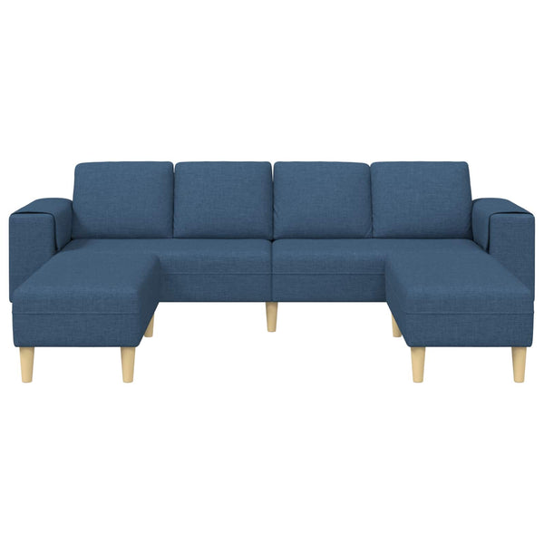 vidaXL Living Room Sofa 3 pcs Blue Polyester