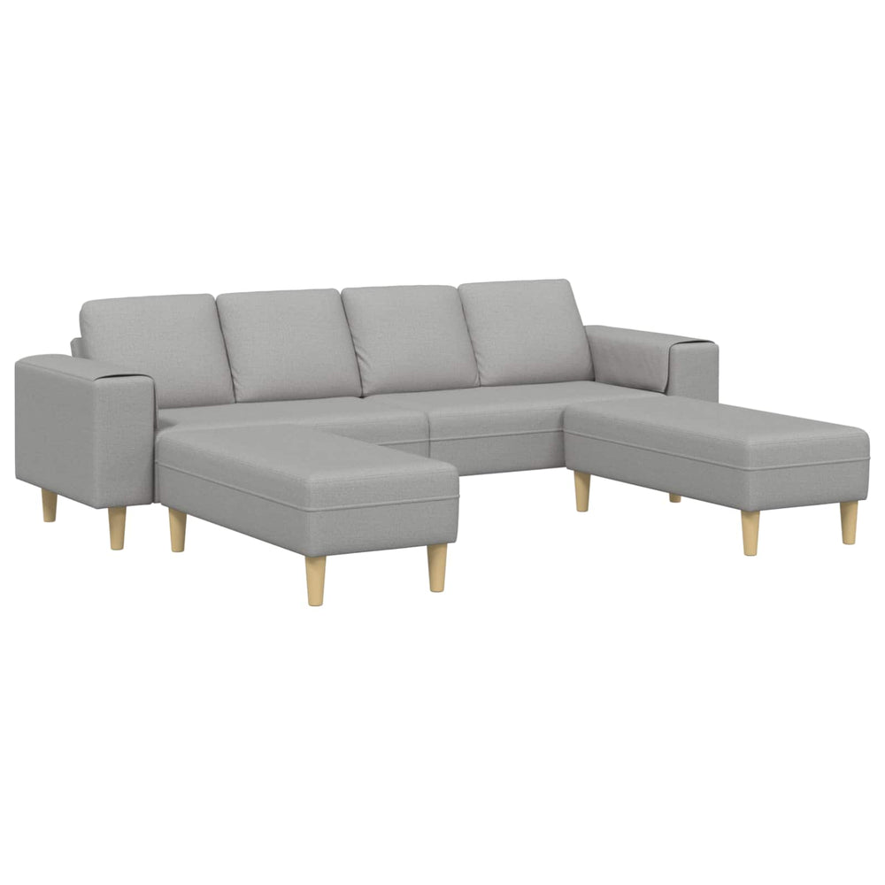 vidaXL Living Room Sofa 3 pcs Cloud Grey 250 x 188 x 76 cm Polyester