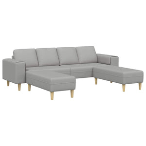 vidaXL Living Room Sofa 3 pcs Cloud Grey 250 x 188 x 76 cm Polyester