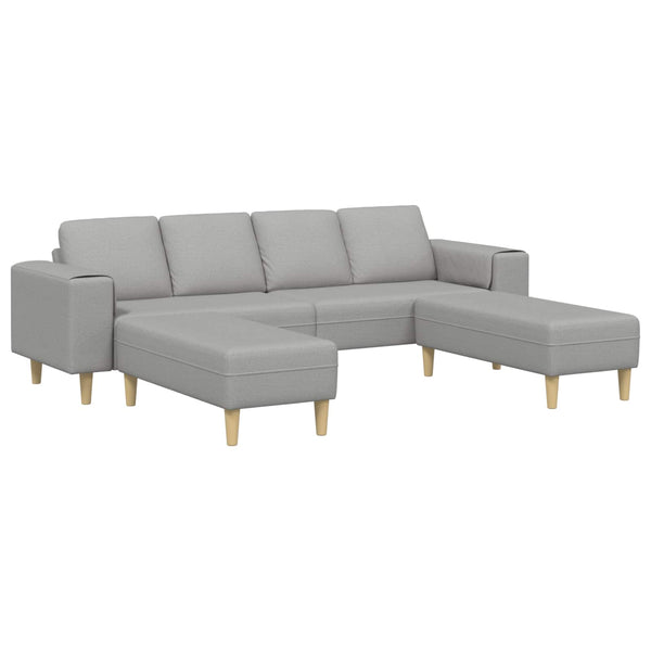 vidaXL Living Room Sofa 3 pcs Cloud Grey 250 x 188 x 76 cm Polyester