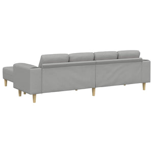 vidaXL Living Room Sofa 3 pcs Cloud Grey 250 x 188 x 76 cm Polyester