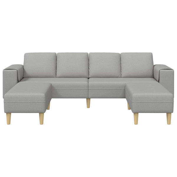 vidaXL Living Room Sofa 3 pcs Cloud Grey 250 x 188 x 76 cm Polyester
