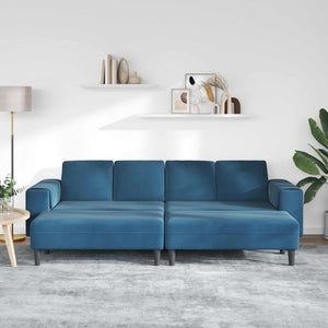 vidaXL Living Room Sofa 3 pcs Blue 250 x 188 x 76 cm