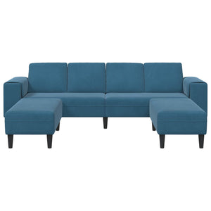 vidaXL Living Room Sofa 3 pcs Blue 250 x 188 x 76 cm