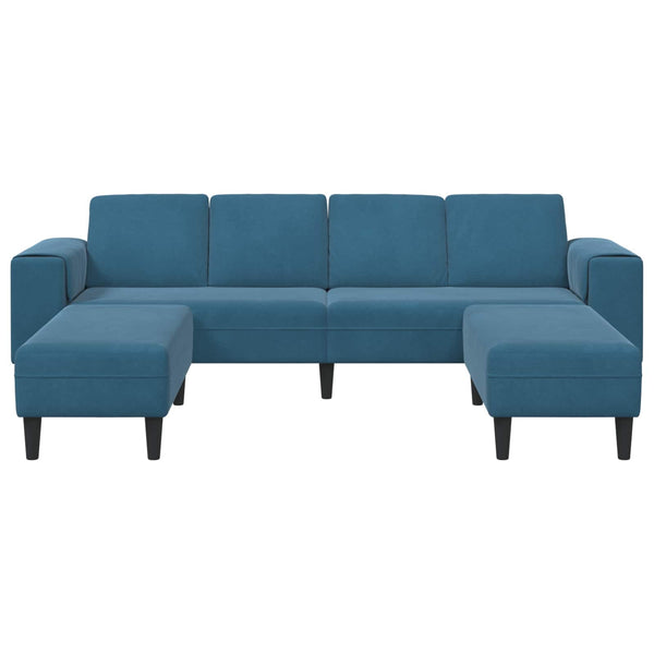 vidaXL Living Room Sofa 3 pcs Blue 250 x 188 x 76 cm