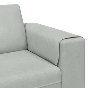 vidaXL Living Room Sofa 3-piece Light Gray 250 x 188 x 76 cm