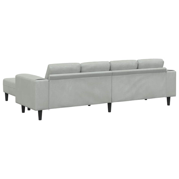 vidaXL Living Room Sofa 3-piece Light Gray 250 x 188 x 76 cm