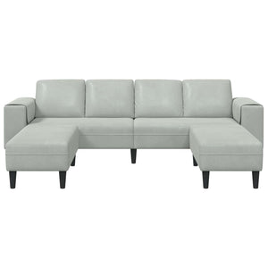 vidaXL Living Room Sofa 3-piece Light Gray 250 x 188 x 76 cm