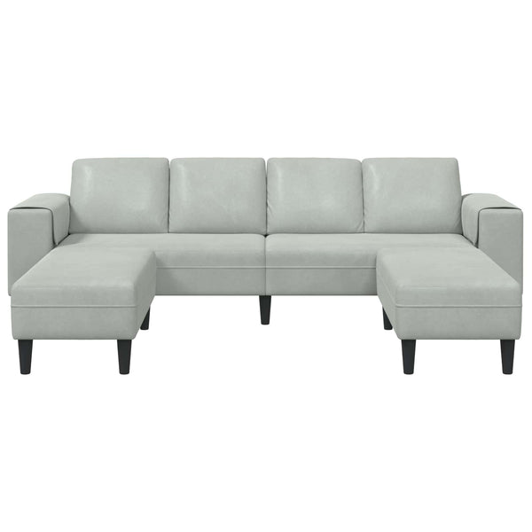 vidaXL Living Room Sofa 3-piece Light Gray 250 x 188 x 76 cm