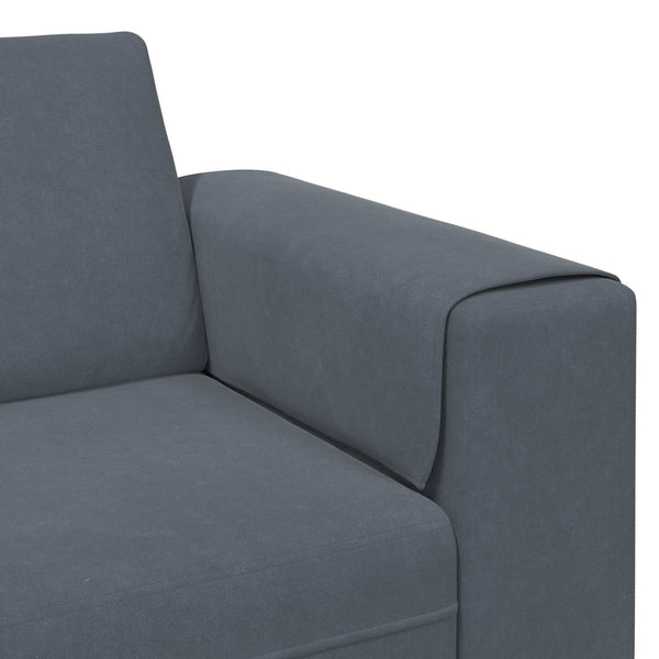 vidaXL Living Room Sofa 3 pcs Dark Grey 250 x 188 x 76 cm