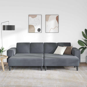 vidaXL Living Room Sofa 3 pcs Dark Grey 250 x 188 x 76 cm
