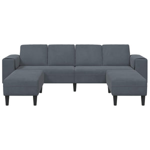 vidaXL Living Room Sofa 3 pcs Dark Grey 250 x 188 x 76 cm