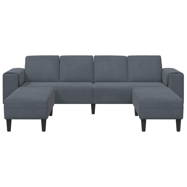 vidaXL Living Room Sofa 3 pcs Dark Grey 250 x 188 x 76 cm