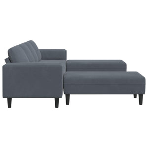 vidaXL Living Room Sofa 3 pcs Dark Grey 250 x 188 x 76 cm