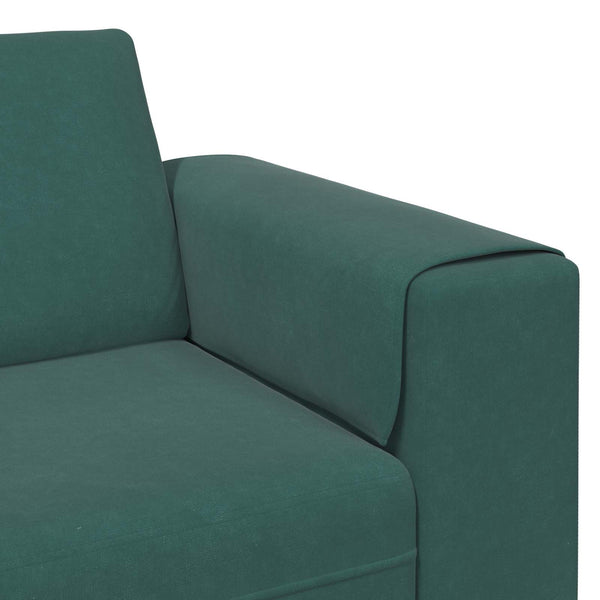 vidaXL Living Room Sofa 3 pcs Dark Green 250 x 188 x 76 cm