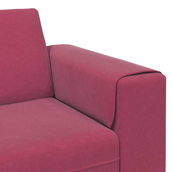 vidaXL Living Room Sofa 3 pcs Wine Red 250 x 188 x 76 cm