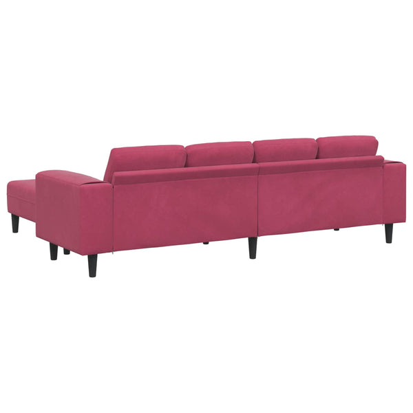 vidaXL Living Room Sofa 3 pcs Wine Red 250 x 188 x 76 cm