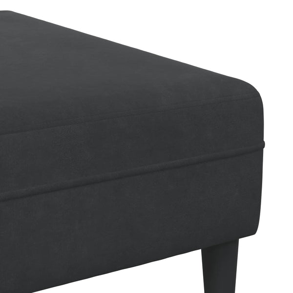 vidaXL Living Room Sofa 3 Piece Black 250 x 188 x 76 cm