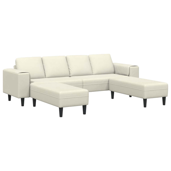 vidaXL Living Room Sofa 3-piece Cream 250 x 188 x 76 cm
