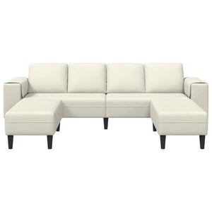vidaXL Living Room Sofa 3-piece Cream 250 x 188 x 76 cm