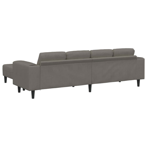 vidaXL Sofa Light Gray 250 x 188 x 76 cm Corduroy