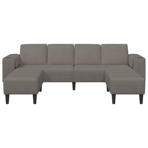 vidaXL Sofa Light Gray 250 x 188 x 76 cm Corduroy
