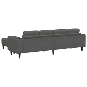 vidaXL Sofa Dark Grey 250 x 188 x 76 cm Corduroy Fabric
