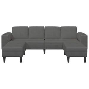 vidaXL Sofa Dark Grey 250 x 188 x 76 cm Corduroy Fabric