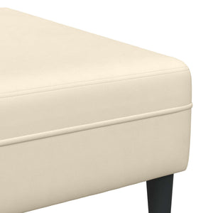 vidaXL Sofa Cream 250 x 188 x 76 cm Corduroy Fabric
