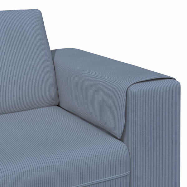 vidaXL Sofa Blue 250 x 188 x 76 cm Corduroy