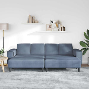vidaXL Sofa Blue 250 x 188 x 76 cm Corduroy