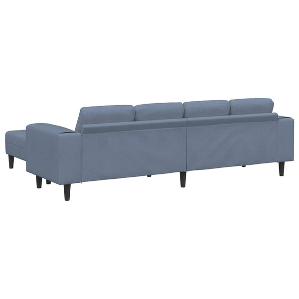 vidaXL Sofa Blue 250 x 188 x 76 cm Corduroy