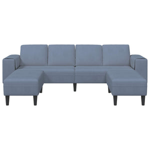 vidaXL Sofa Blue 250 x 188 x 76 cm Corduroy